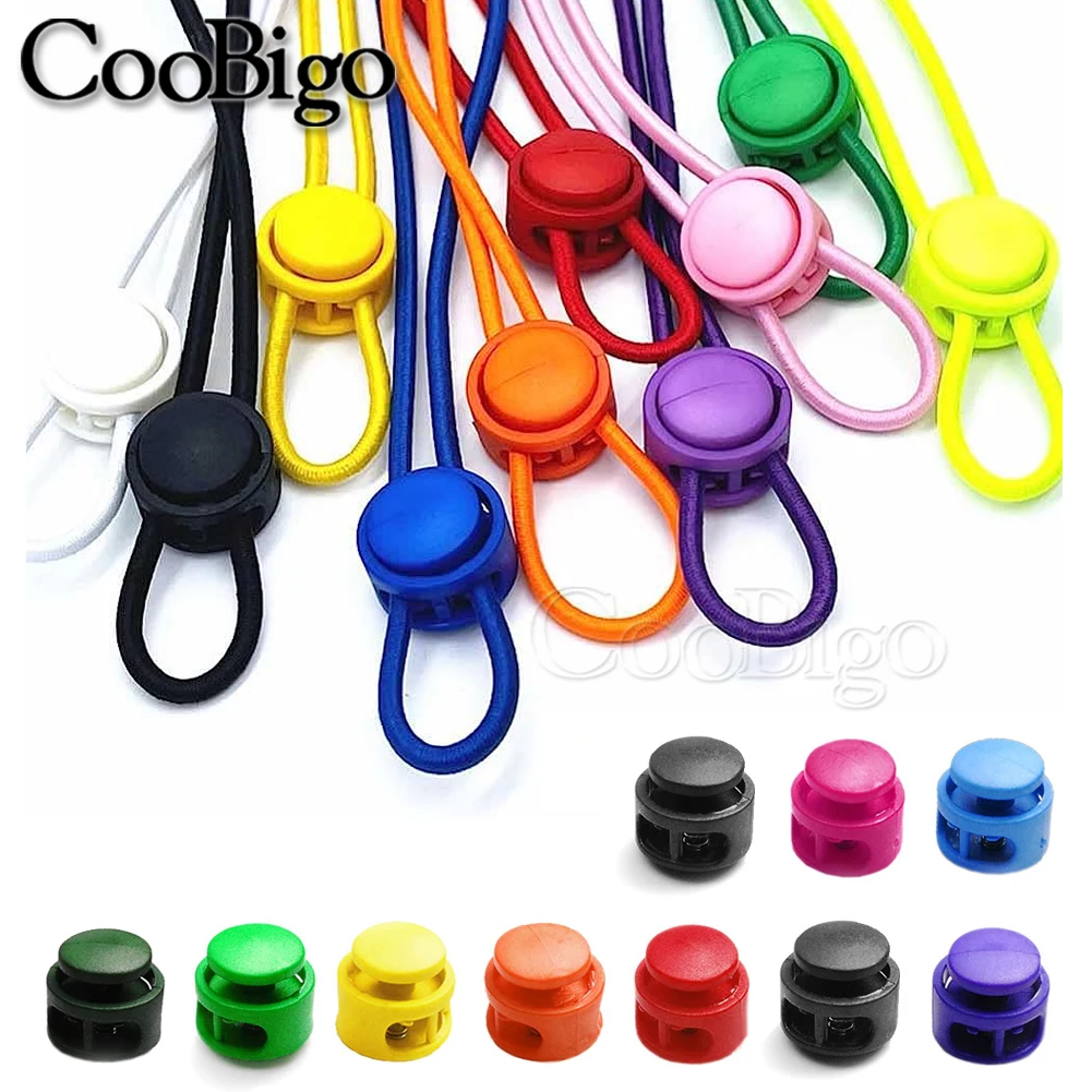 10pcs Plastic Cord Lock Clamp Toggle Clip Stopper Buckles for Paracord Rope Lanyard Drawstring Bag Shoelace Part 2 Holes 16mm