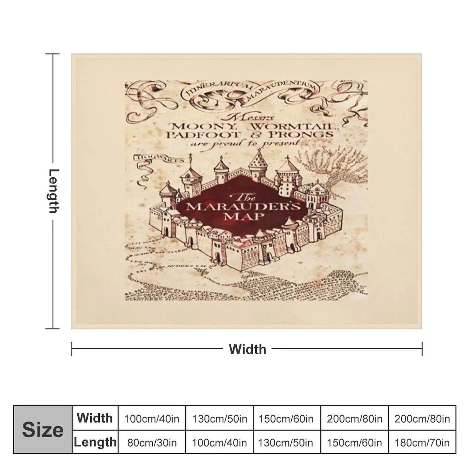 the marauder map Throw Blanket Decorative Throw warm winter Shaggy Blankets