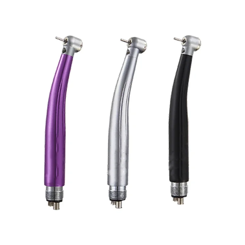 

de ntal LED Handpiece High Speed Push Button Mini Head Electric Turbine Colorful de ntal Micromotors Handpiece