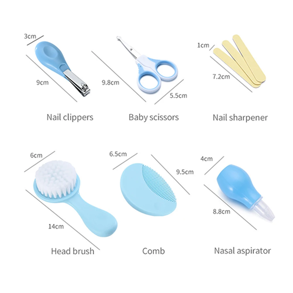 6PCS Baby Care Kit, Children\'s Hair And Nail Care, Grooming Brush Kit, Scissors, Children\'s Toiletries