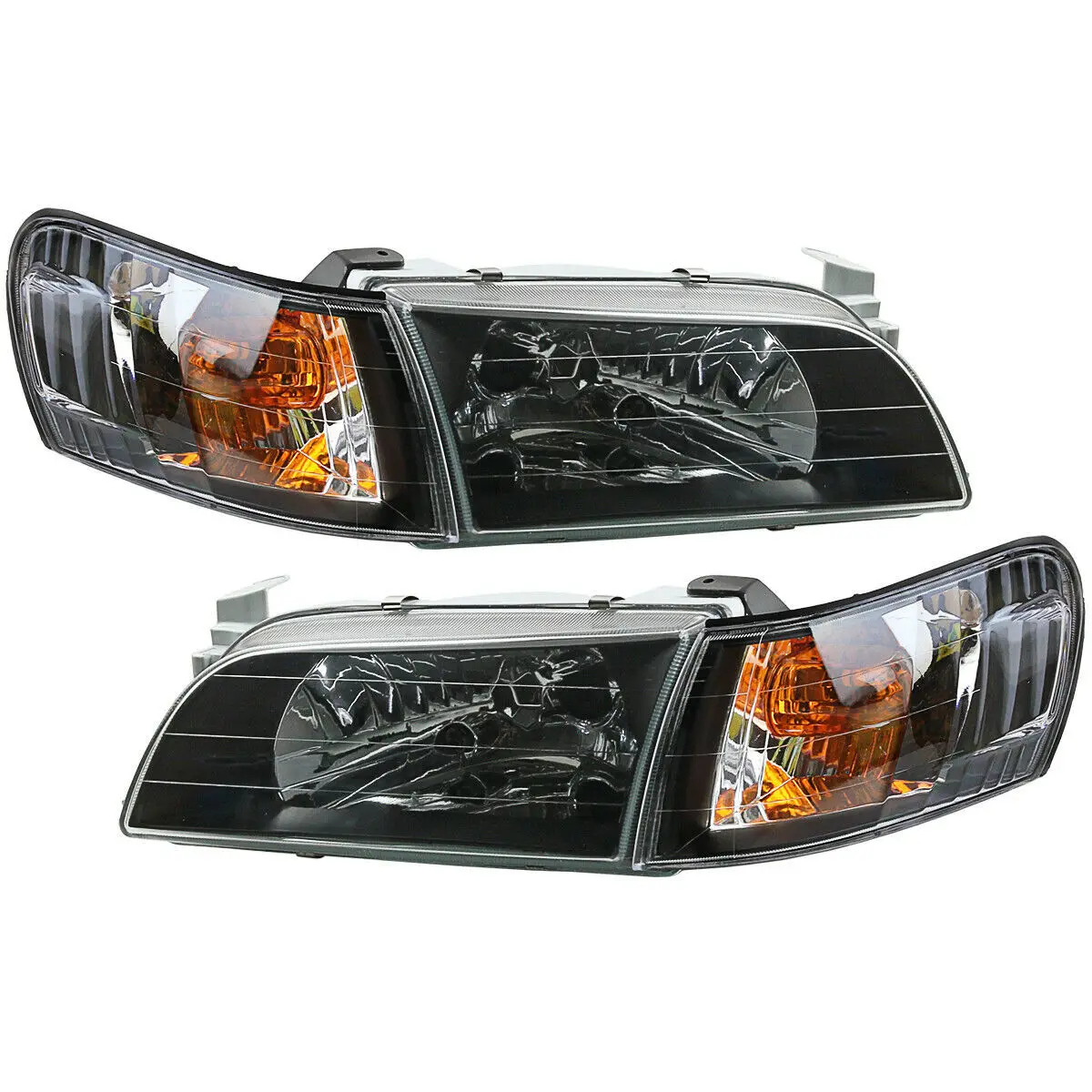 Pair Turn signal Car Front Corner Lamp Lights Lens Black Signal Lamp Headlight For Toyota Corolla AE100 E100 AE101 1992-1995