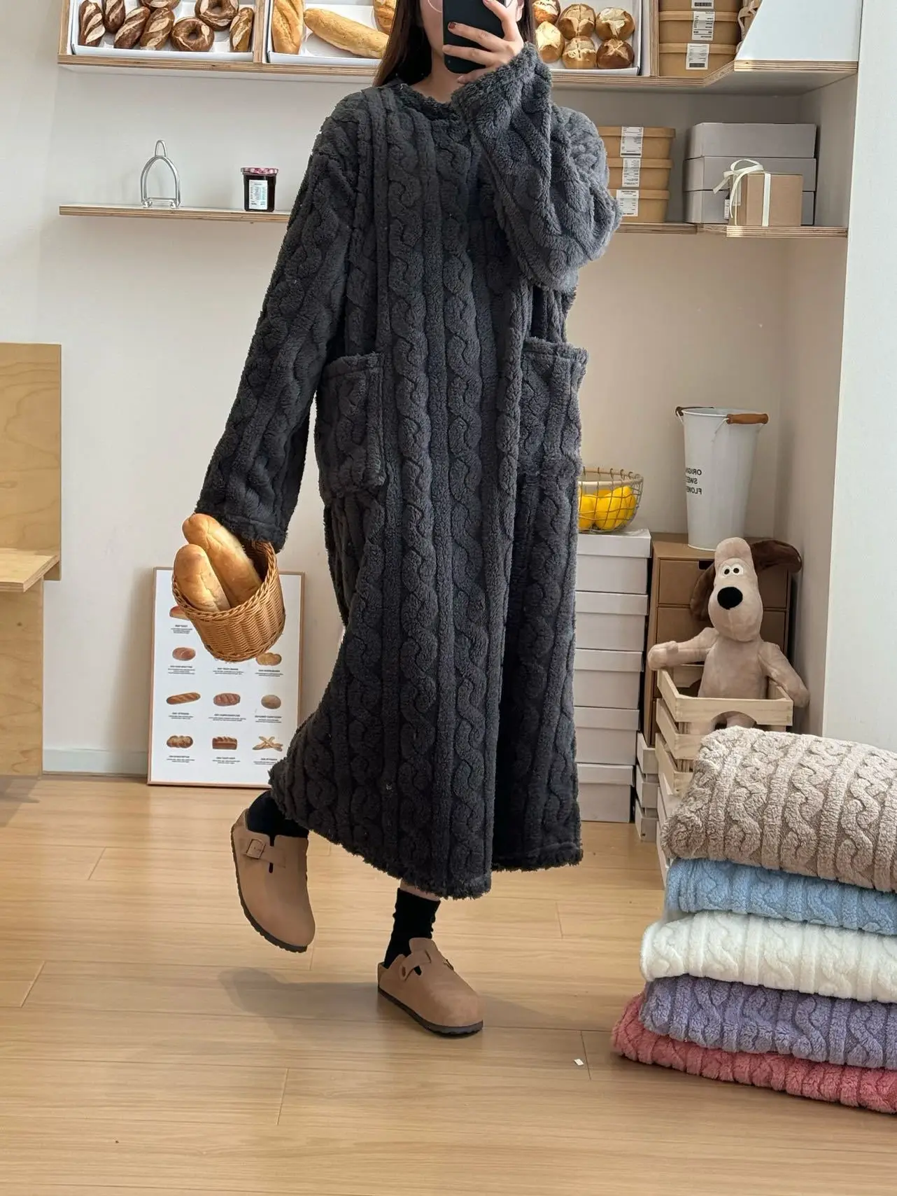 Long Sleeve Nightgowns Soft Coral Velvet Women Winter Thicken Night Dress Sleepwear Homewear Solid Color Comfort Warm Nightdress