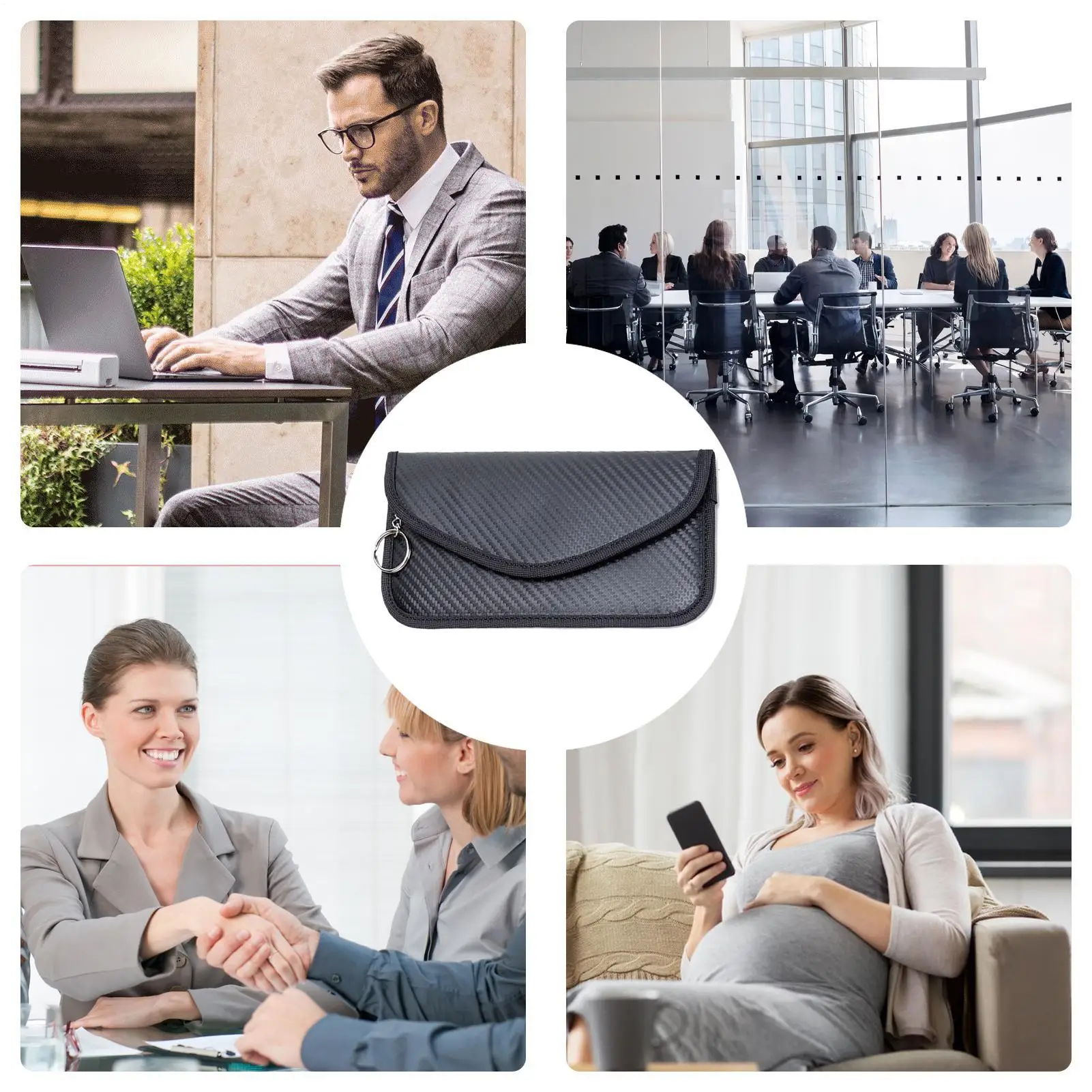 Signal Blocking Pouch Anti-Theft Blocking Cage Shielding Pocket Security Pouch Anti-Tracking Wallet For Electronic Devices