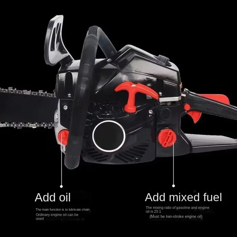 65CC High Power Chainsaw 20 Inch Handheld Wood Cutting Saw Garden Tree Trimming Tool