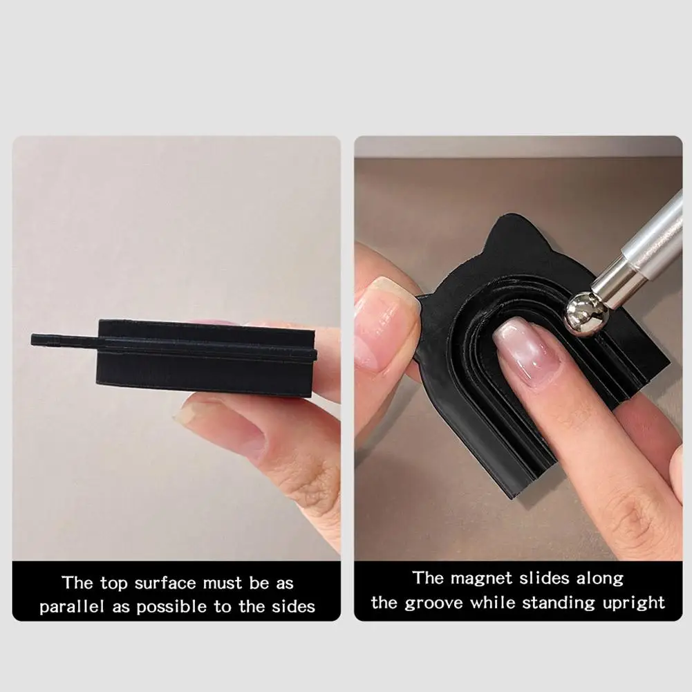 أداة مساعدة جديدة لعين القطة، مجموعة أدوات فنية احترافية محمولة للأظافر، مرآة زجاجية بتأثير عين القطة، صالون أظافر متخصص #4