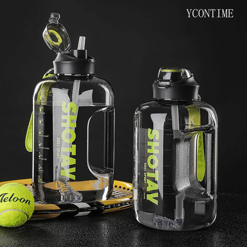 

Sports Water Bottle,thermo Bottle,2 Liters 3800ml,With Straws Sport Motivational Bottles, 2023 Water Bottles for Girls