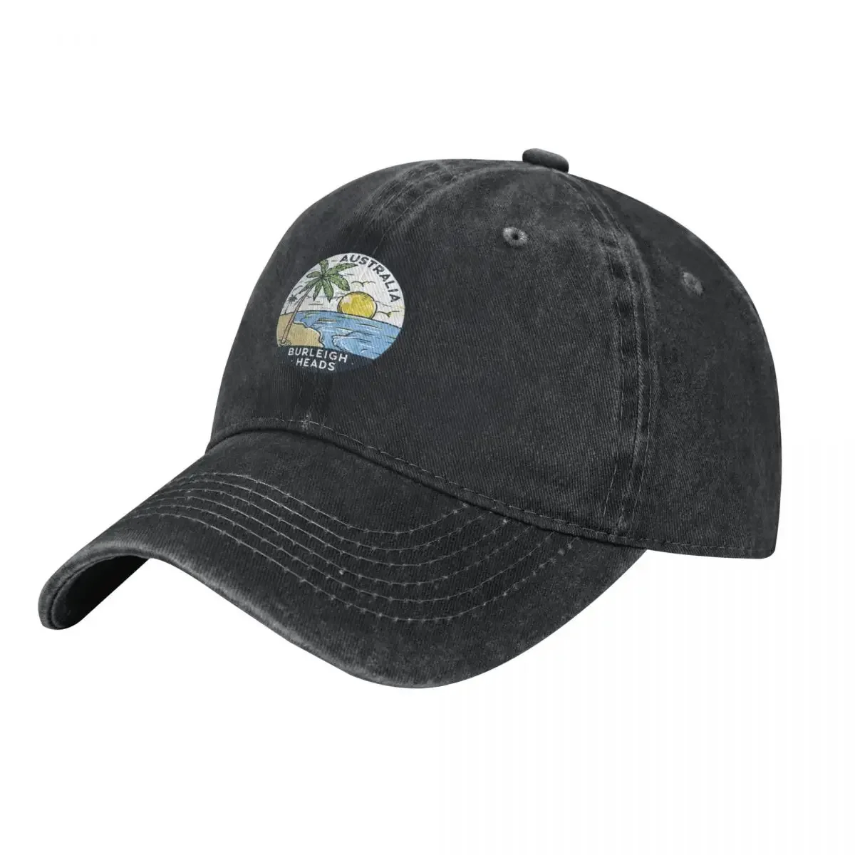 Burleigh Heads Australia Vintage Baseball Cap Vintage Kids Hat Women Beach Fashion Men's