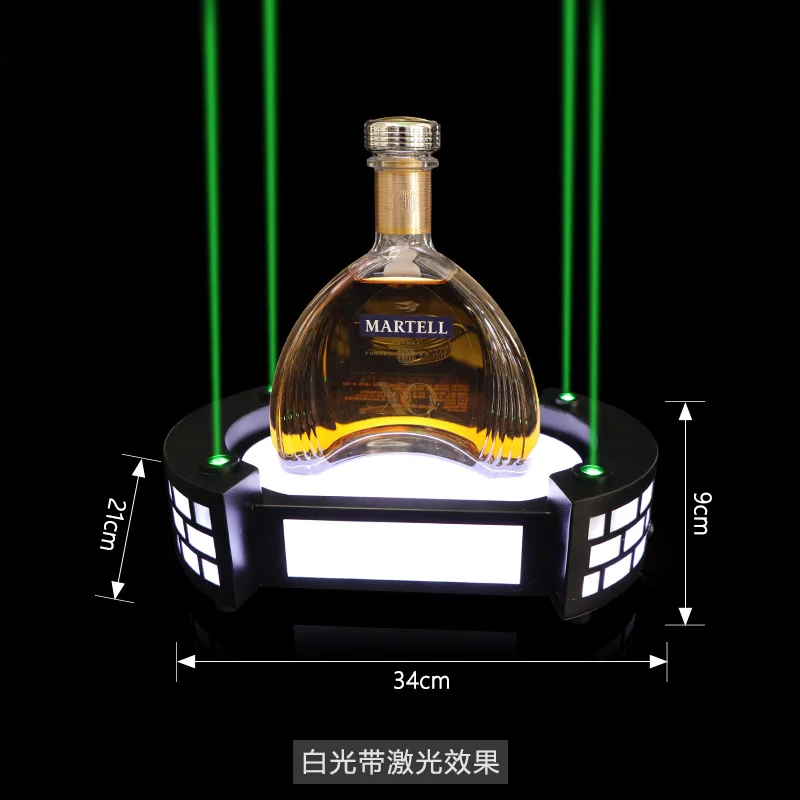 Imagem -06 - Bar Discoteca Castelo de Metal com Base de Luz Led Whisky Vinho Champagne Display Carrier Holder Bottle Presenter Glorifiers com Laser