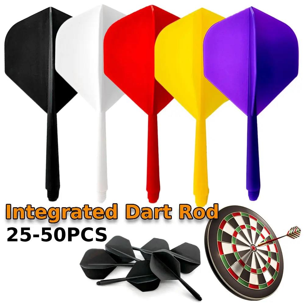 50PCS Dart Flights Shaft Anti-Fall Integrated Dart Flights and Shafts Plastic 2BA Screw In-one Dart Flight Dart Accessories Kit