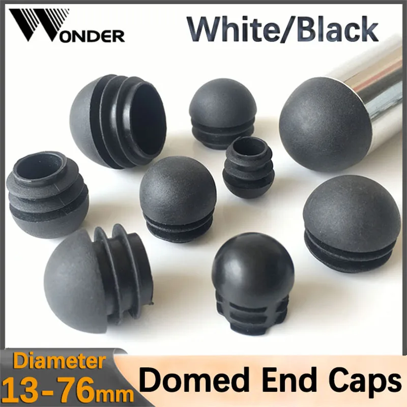 Plastic Round pipe plug tube Domed End Caps non slip Chair Leg Foot dust cover Floor Protector pad Furniture Accessories 13-76mm