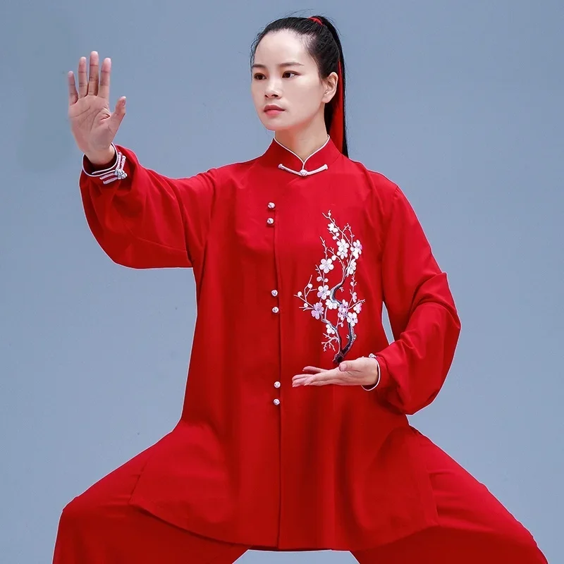 

Одежда Tai Chi, женский костюм кунг-фу, костюм с вышивкой и цветком сливы, униформа Тай Чи 11021