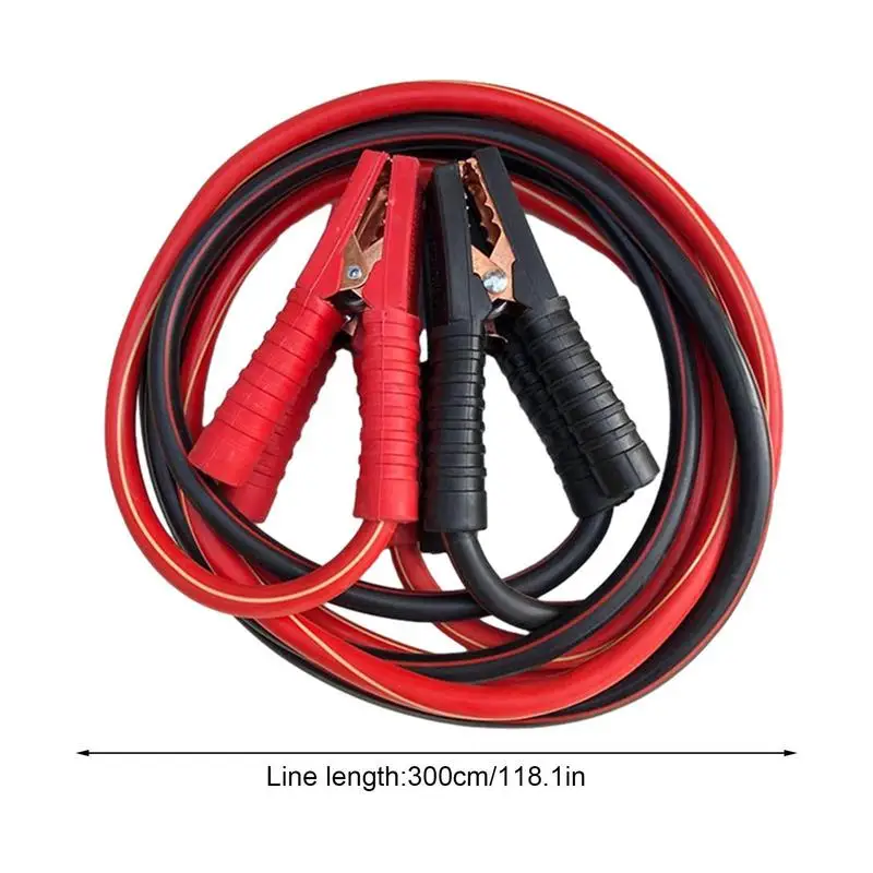 Car Battery Jump Cable Booster Cable Line Emergency Jump Starter Leads Van Truck Double-ended with Clamps Ignition System images - 6