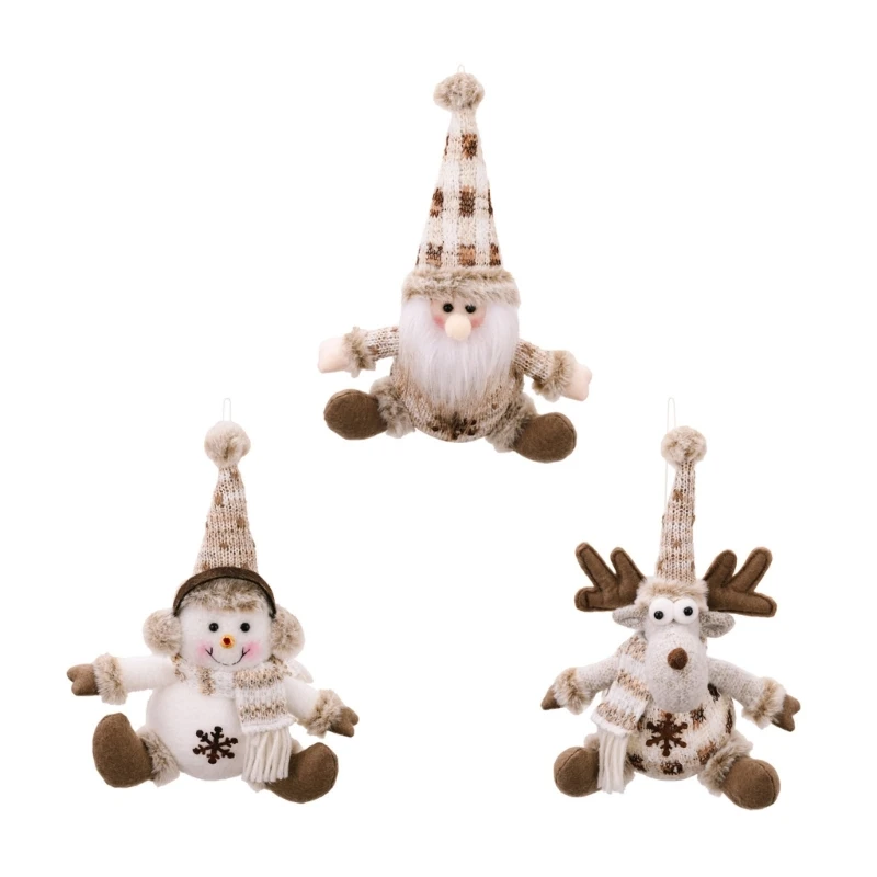 

Durable Knitted Christmas Hanging Dolls Decorations for Office and Shop Displays