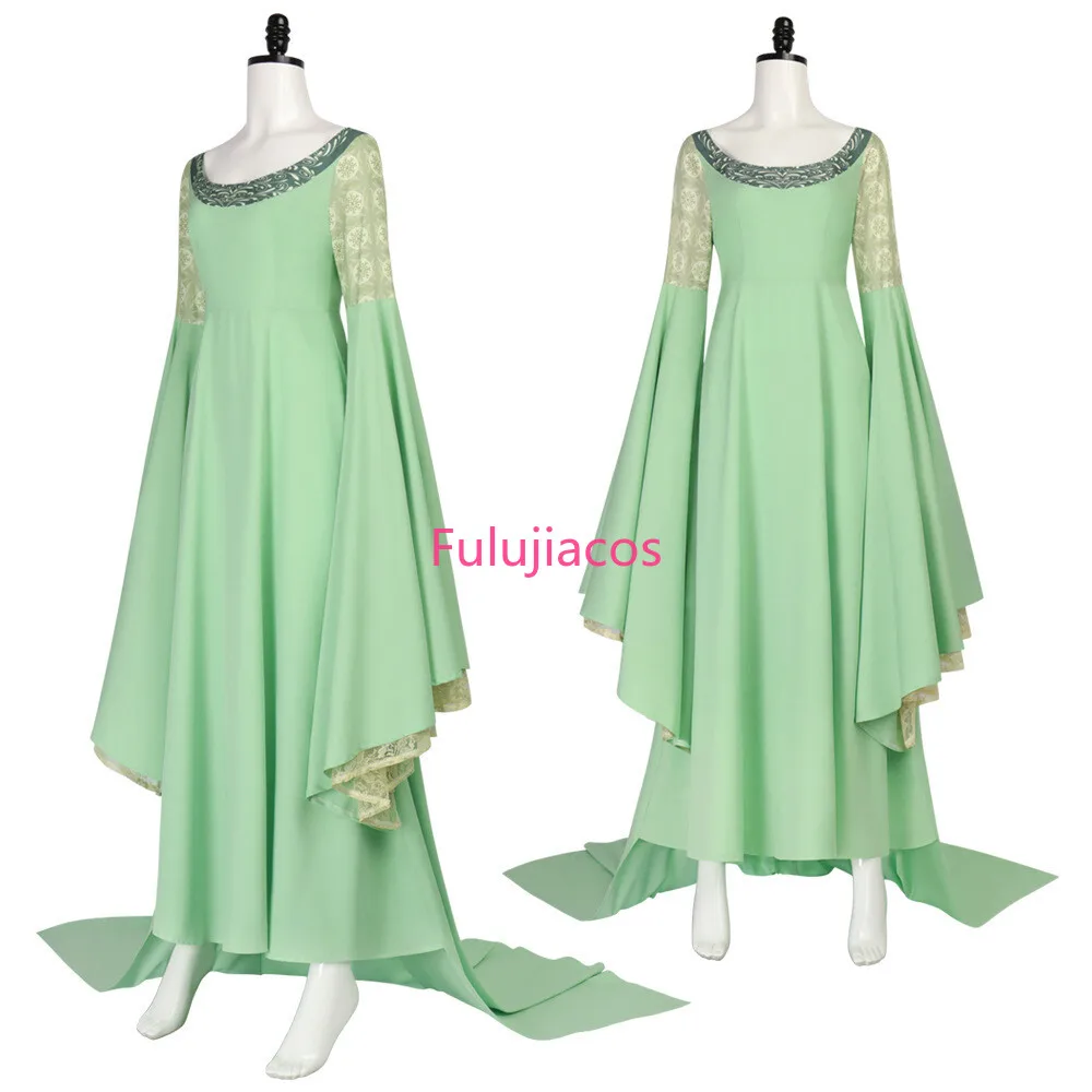 

Fulujiacos Arwen Cosplay Costume Crown Elven Princess Arwen Dress