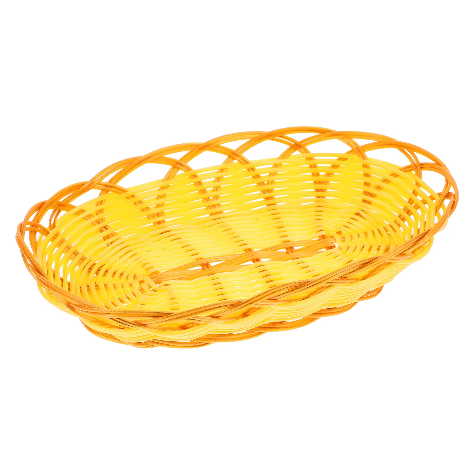 

Imitation Rattan Woven Basket Fast Food French Fries Snack Storage Organizer Rustic Home Decor Practical Multiuse Gift