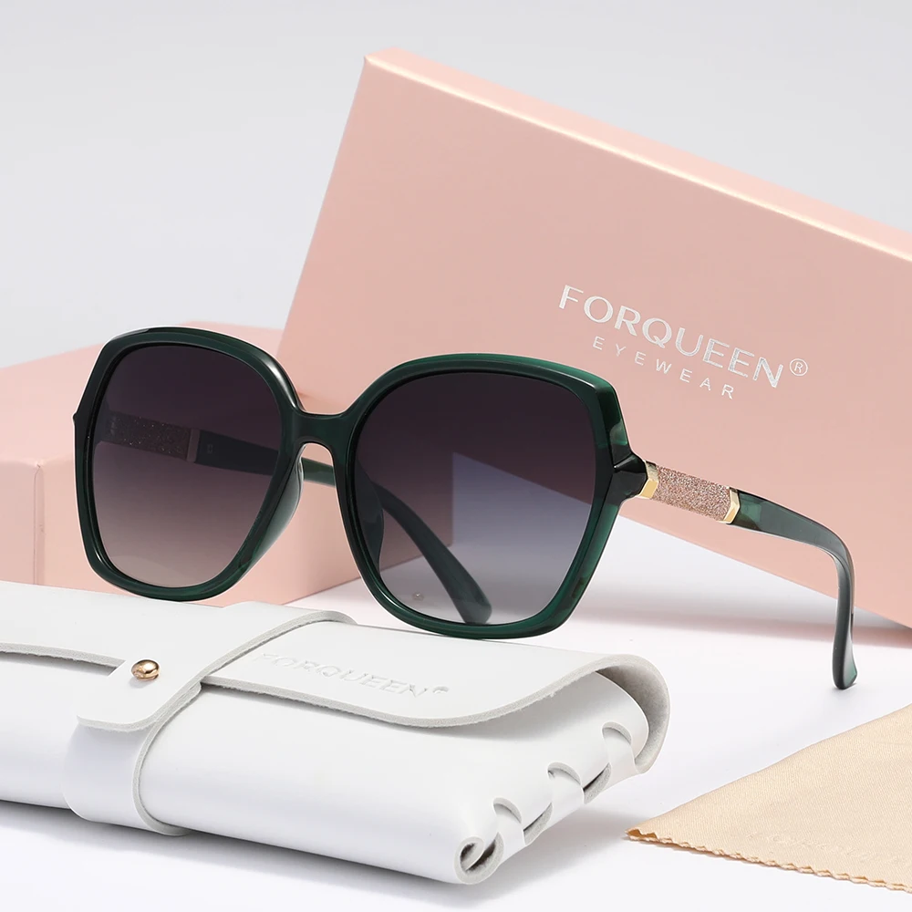 

FORQUEEN Fashion Sunglasses Polarized UV400 Trendy Oversized Driving Glasses Vintage Eyewear For Women