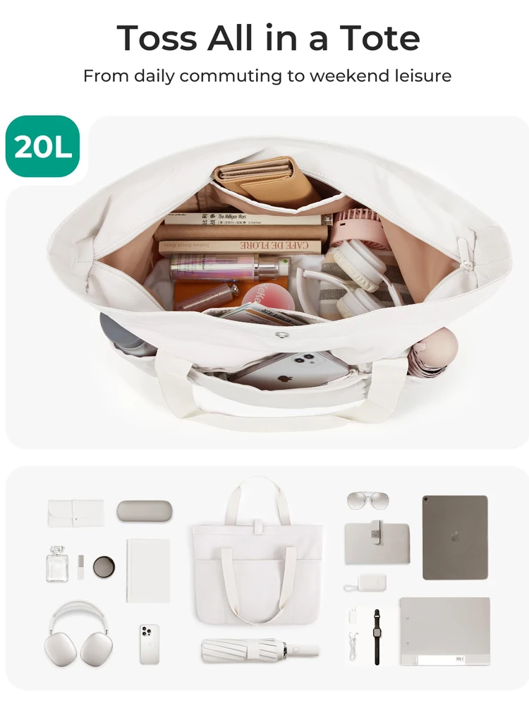 Women Tote Bag University Laptop Travel Tote Diaper Gym Yoga Bag Shoulder Bag for Commuter Work Student Class Shopping Bag