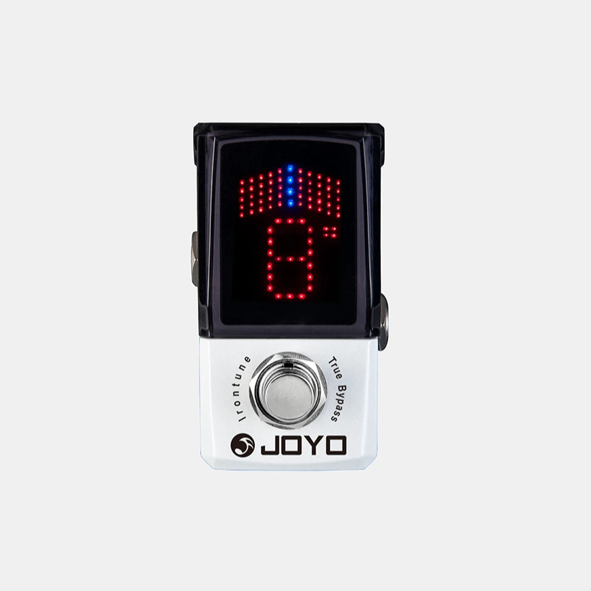 Hooqu Hot Selling JF-326 Irontune Compact Design Pedal Tuner With Semi-Transparent Flip-Top LED Display Tuner For Guitar Or Bas