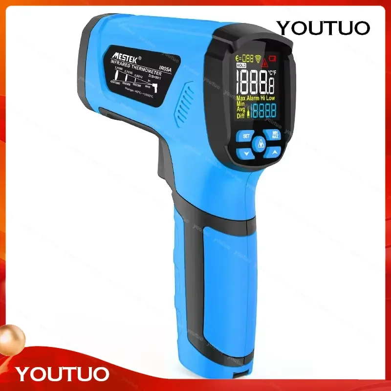 Industrial Non-Contact Infrared Thermometer Digital IR05A Pyrometer with -40 to 1600C Range OEM Customizable