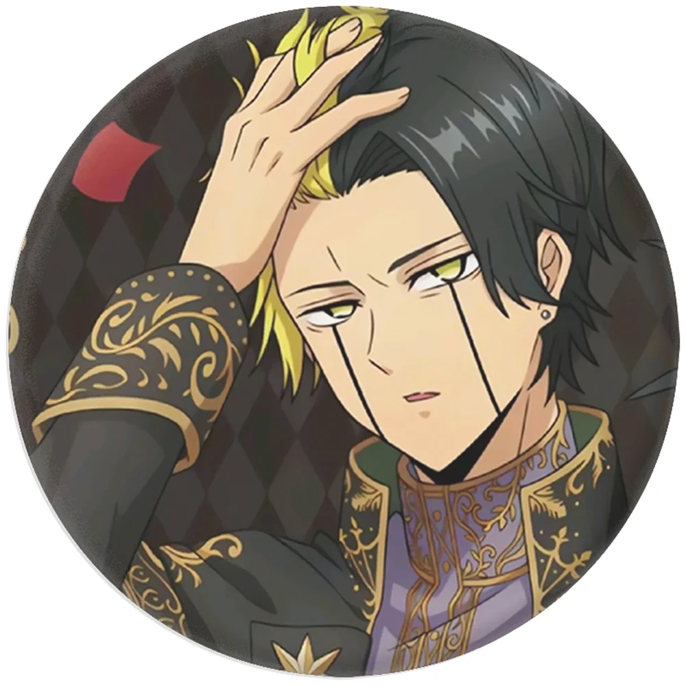 58 มม.อะนิเมะ Mashle: Magic และกล้ามเนื้อ Lance Crown ชุดคอสเพลย์ SPTE Tinplate Pin Badge อุปกรณ์เสริมจี้ Prop