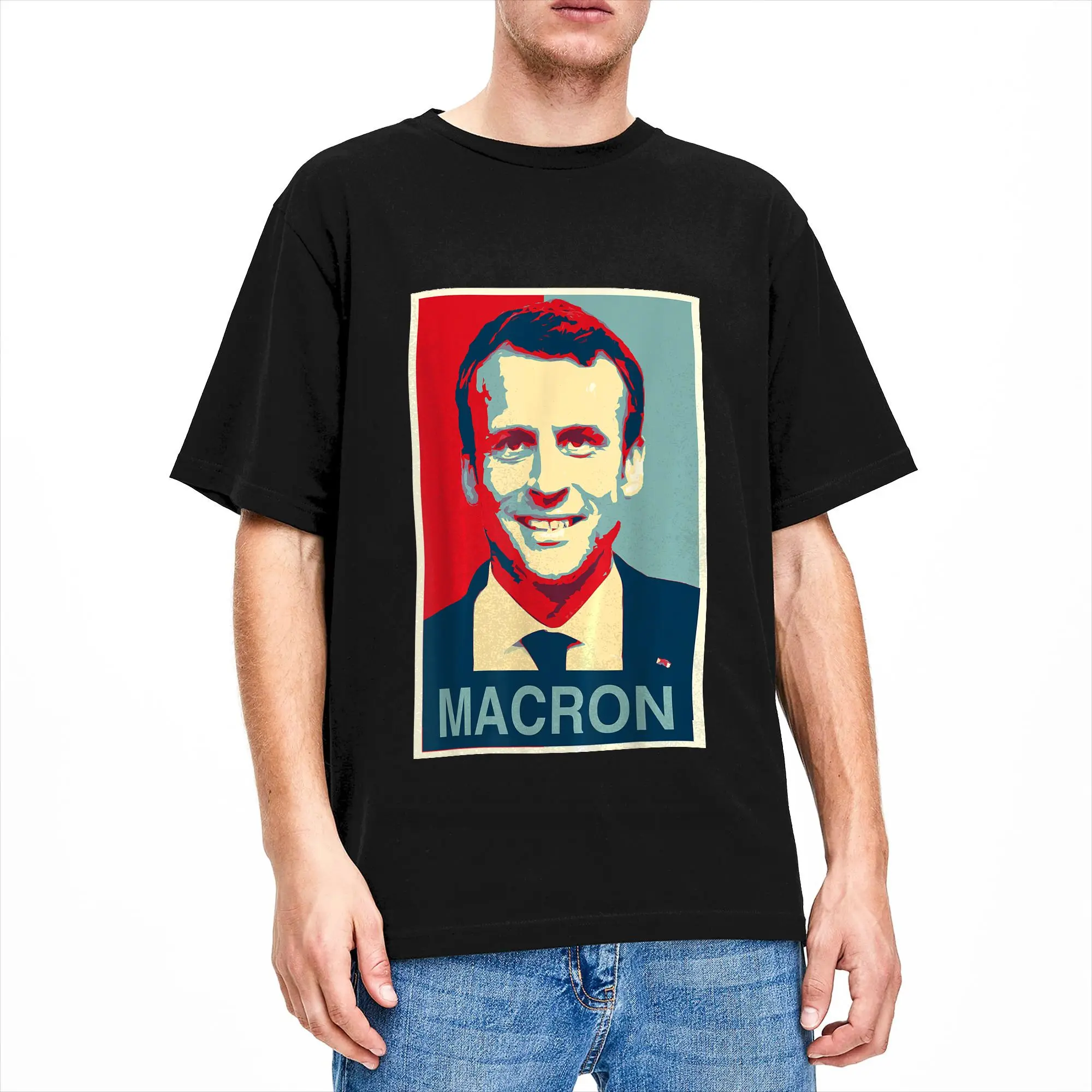 Emmanuel Macron T Shirt  Hipster T-Shirts Short Sleeve Vintage Tshirt Summer Cotton Oversized Tees