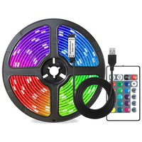 24 Keys 5050 Led Light Strip 5M USB Multicolor RGB TV Background Light Bar Esports Game Room Family Party Decoration Night Light