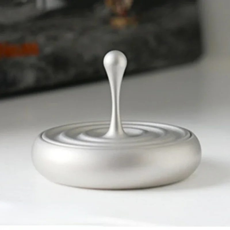 Spinning Top Rotating Magnetic Decoration Desktop Water drop Fingertip Spinner Toys Gifts Water Drop Hand Gyro Metal Fidget Toys