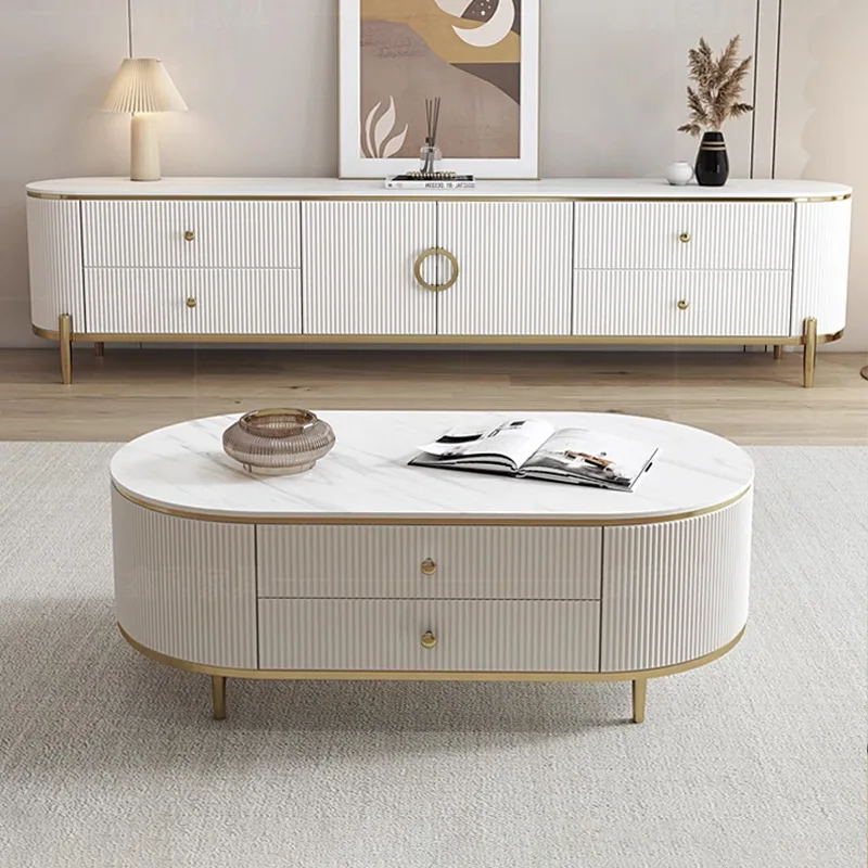 

Nordic Luxury Coffee Table Modern Cream - Style Living Room Rock Plate Coffee Table Bedroom Design Home Furniture Mesas FYCT