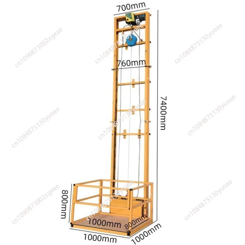 

Electric hydraulic lift freight elevator home lift small lift platform simple monorail