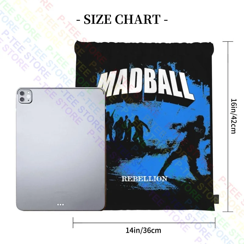 Madball American New York Hardcore Band Rebellion Drawstring Bags Gym Bag School New Style Gymnast Bag School Sport Bag