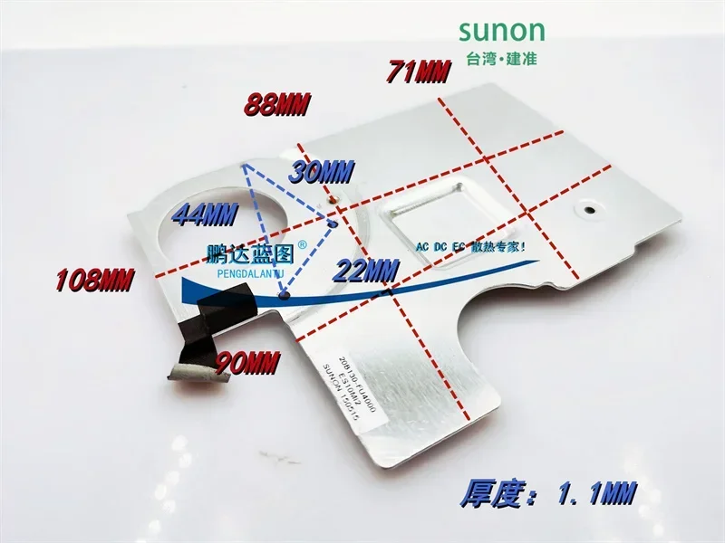 L Fully  quasi-EF40060S1-C060-G99 notebook turbo blower with aluminum sheet 5V silent maglev fan