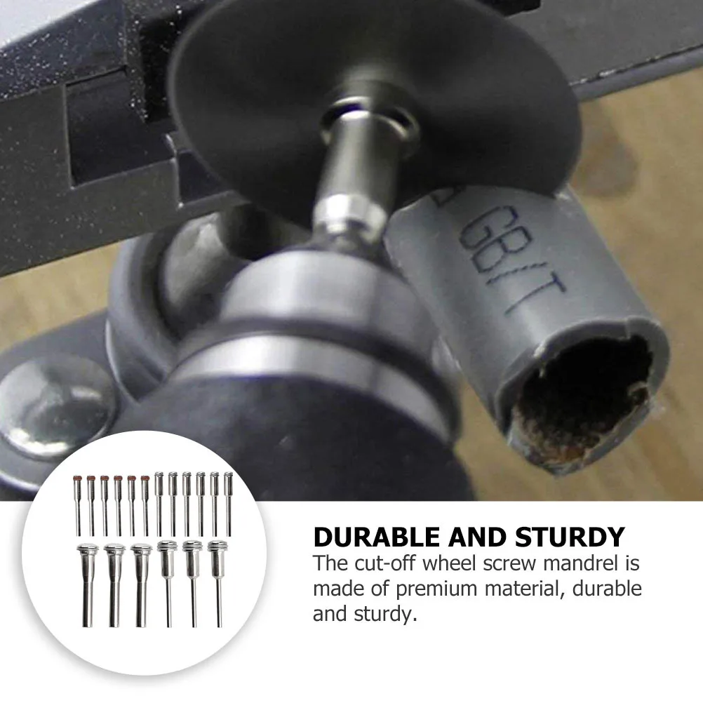 

26Pcs Resin Cut-Off Wheel Screw Mandrel 2mm 3mm 6mm Durable Shanks Holder for Rotary Tools Grinding Polishing Abrasive Discs