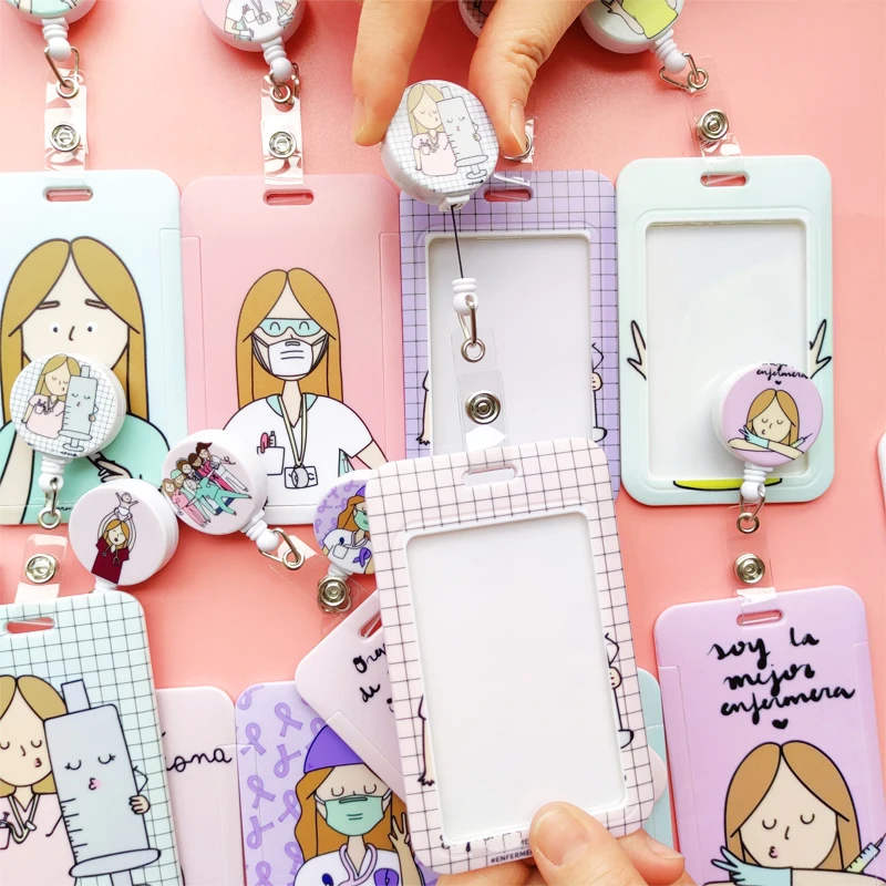 Arzt, Krankenschwester, einziehbarer Schnallen-Clip, Kartenhalter, horizontal, Business-Abzeichen, Rolle, Clip, Karteninhaber, Krankenhausarbeiter, zum Aufhängen, Ausweishalten – Detail 7