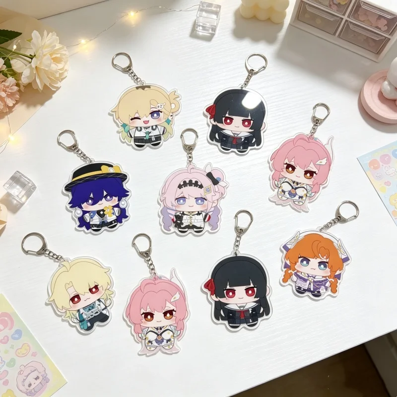 Anime Game Wuthering Waves 6CM Acrylic Keychain Bag Pendant Chisa/Luuk Herssen/Shorekeeper Animation Peripheral Fan Merch Gift