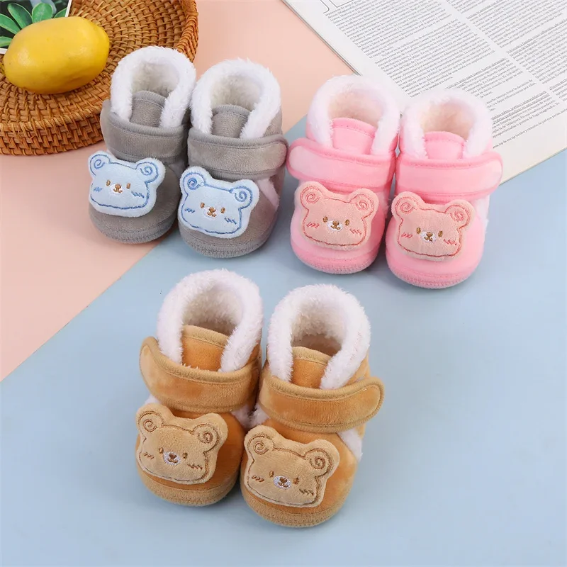 Infant First Walkers neonato neonato inverno stivaletti caldi bambini neonate stivaletti scarpe stivaletti neonato calzini per bambini scarpe