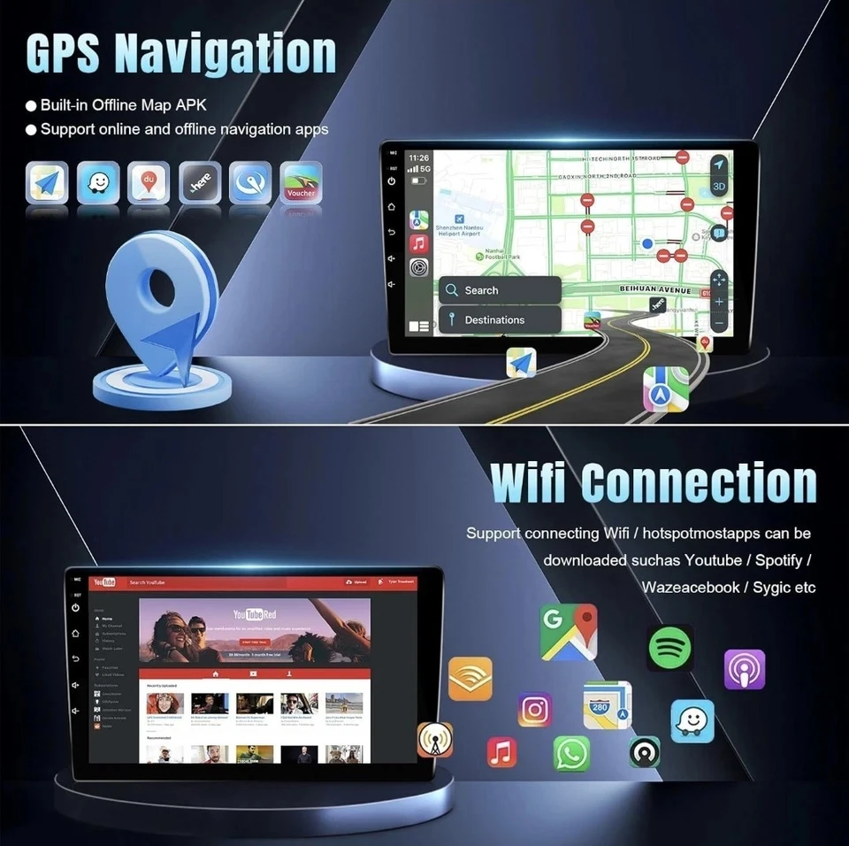 أندرويد 15 Carplay السيارات لتويوتا RAV4 3 XA30 2007 - 2013 راديو السيارة الوسائط المتعددة مشغل فيديو 4G واي فاي ستيريو رئيس وحدة DSP RDS #4