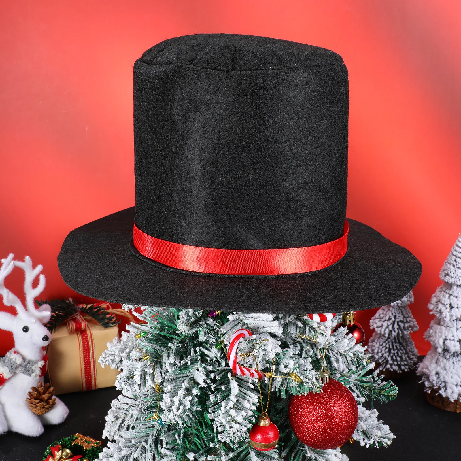 

1pc Diy Christmas Snowman Hat Craft Snowman Dress-Up Kit Fabric Cap For Holiday Outdoor Festival Xmas Decoration Ornament