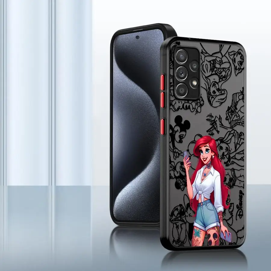 حافظة لهاتف سامسونج جالاكسي A24 A36 A34 A22 A35 A56 A25 A26 A21s A71 A72 ديزني ارييل برينسيس