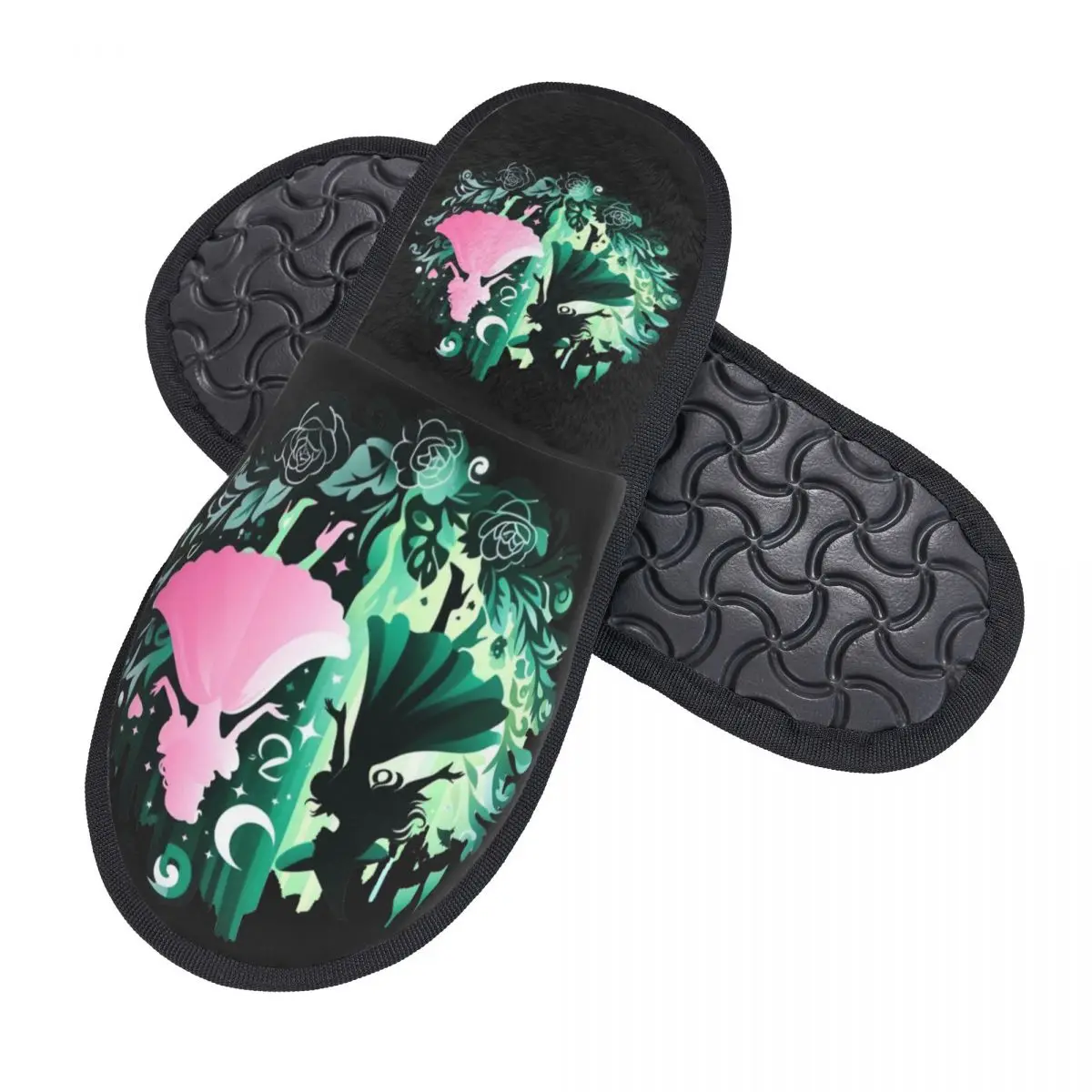 Custom W-Wicked The Musical Soft Memory Foam House Slippers Women Cozy Warm Anti-skid Sole Slipper