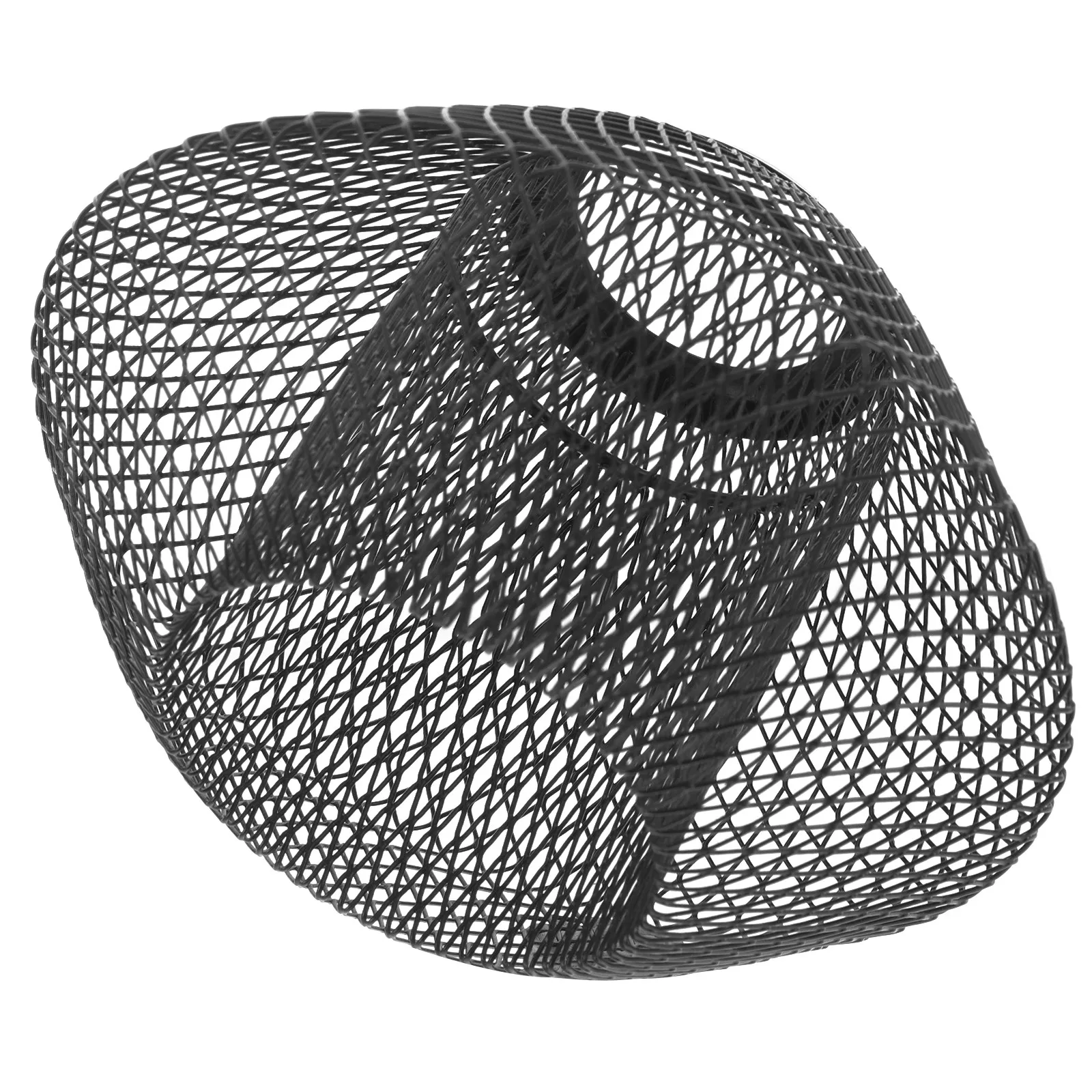 Iron Mesh Lampshade Geometric Double Layer Pendant Light Cover Retro Industrial Hanging Lamp Shade for Home Bar Restaurant