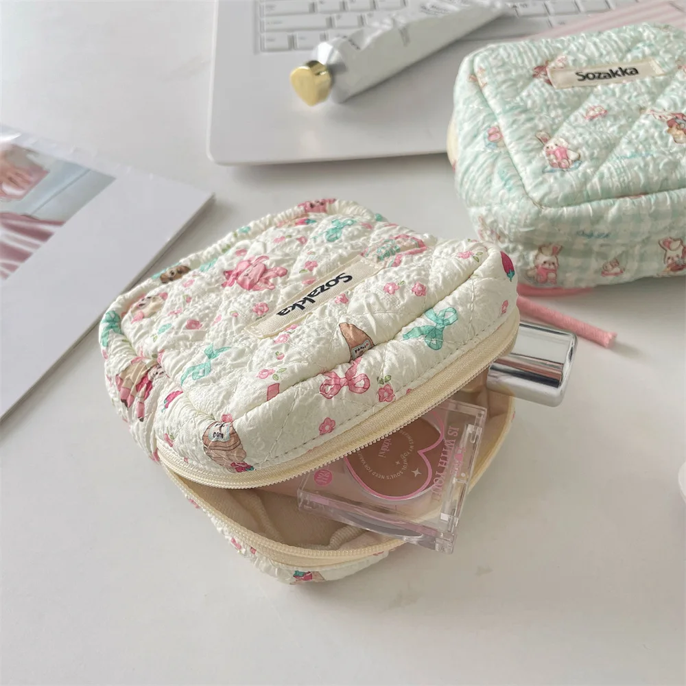 Lindo bolso de almacenamiento de toallas sanitarias, bolsa de clasificación varios de gran capacidad, lápiz labial y bolsa de maquillaje, billetera