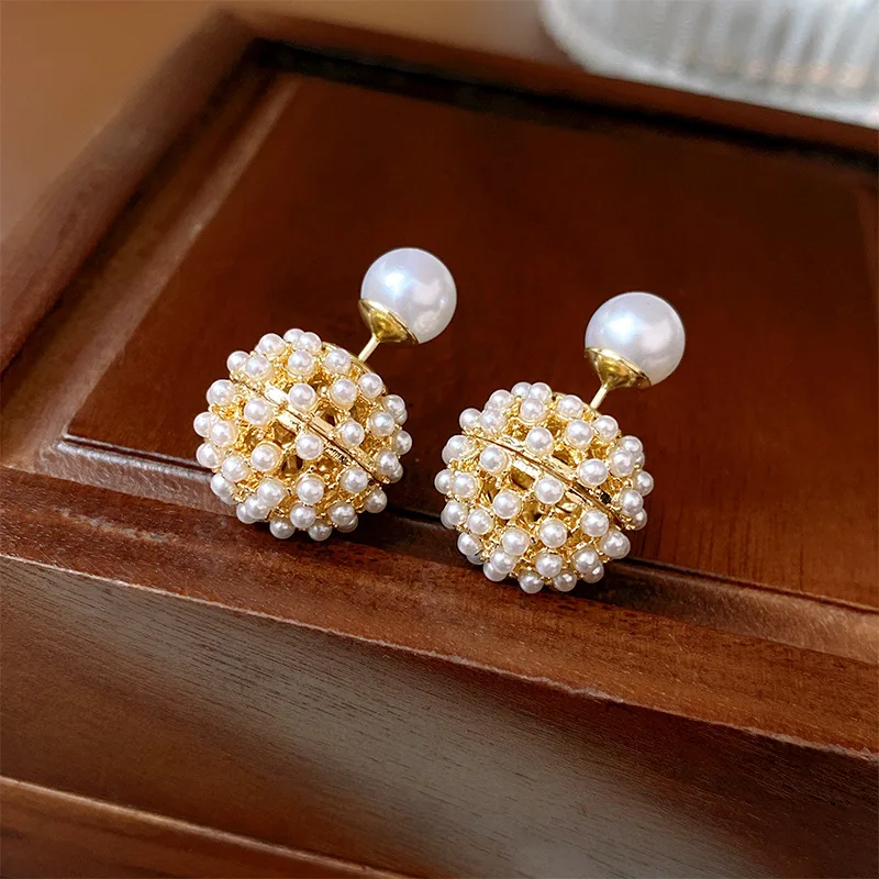 Pearl Ball Personalized Versatile Earrings for Women Stylish Stud Earrings Two Style To Wear Charms Luxury Jewelry Gift