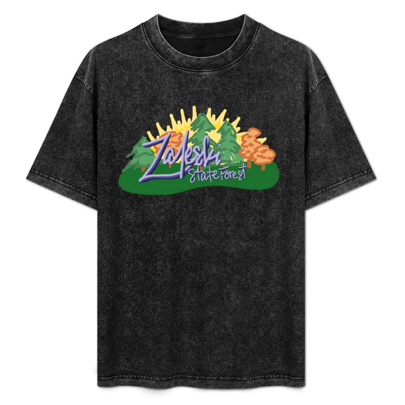 Zaleski State Forest Sunset T-Shirt Classic Print Short Sleeve Shirt