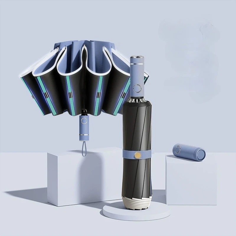 

Fully Automatic Umbrella Folding Dual-use Reinforced Strong Wind and Rain Resistant Increased Reinforcement Thickened Umbrella