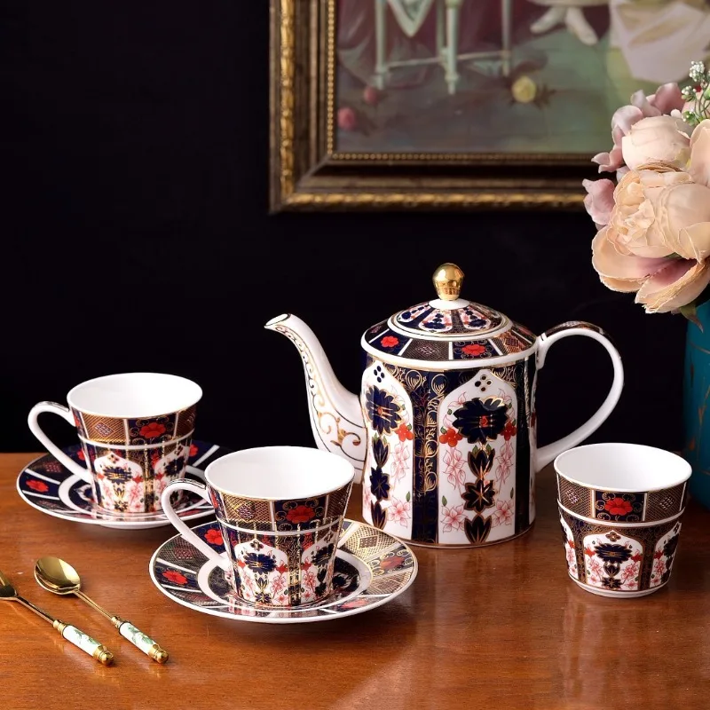 Coffee cup teapot tea set gift box home gifts light luxury retro