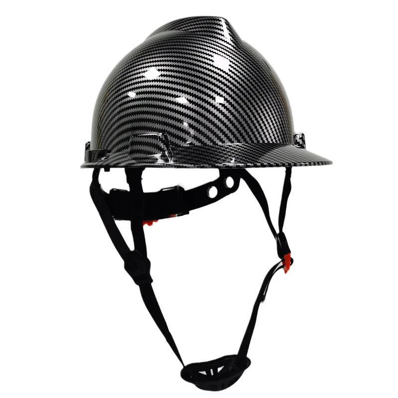 Carbon Fiber Color Work Safety Helmet with Vents ABS Industrial Head Protection Construction Hard Hat CE EN397 Standard