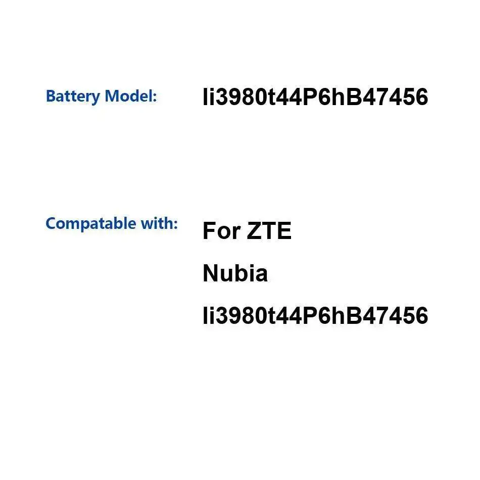 

8000Mah Durable Tablet Battery For Zte Nubia Li3980t44p6hb47456