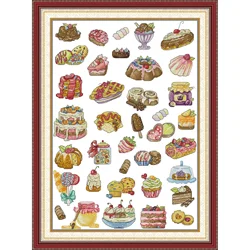 Joy Sunday Kit punto croce prestampato Easy Pattern Aida Set ricamo in tessuto stampato-Love of dessert