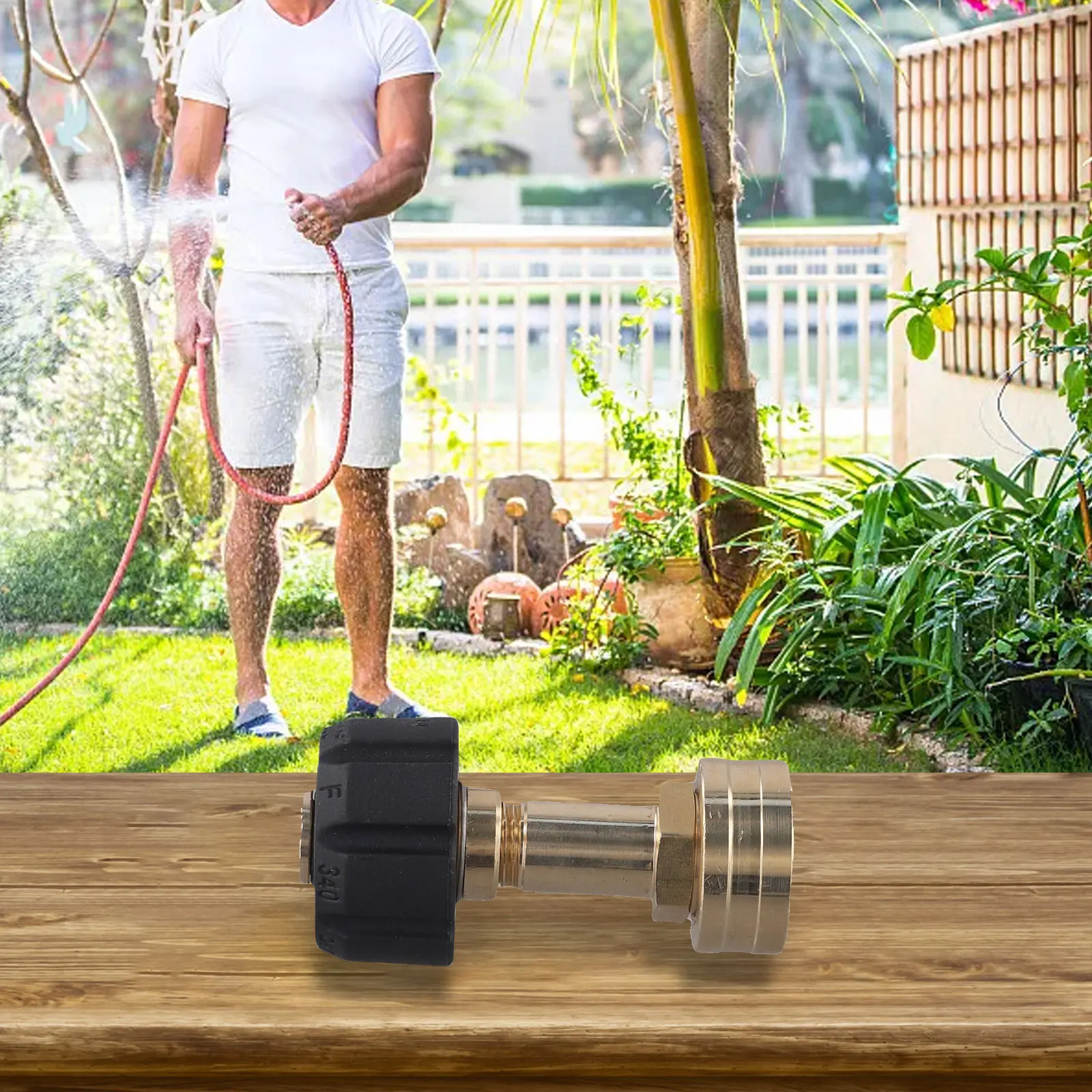 

Адаптер M22 на 14 мм для садового шланга, проверка совместимости, простота установки, эффективный поток воды, герметичная конструкция.