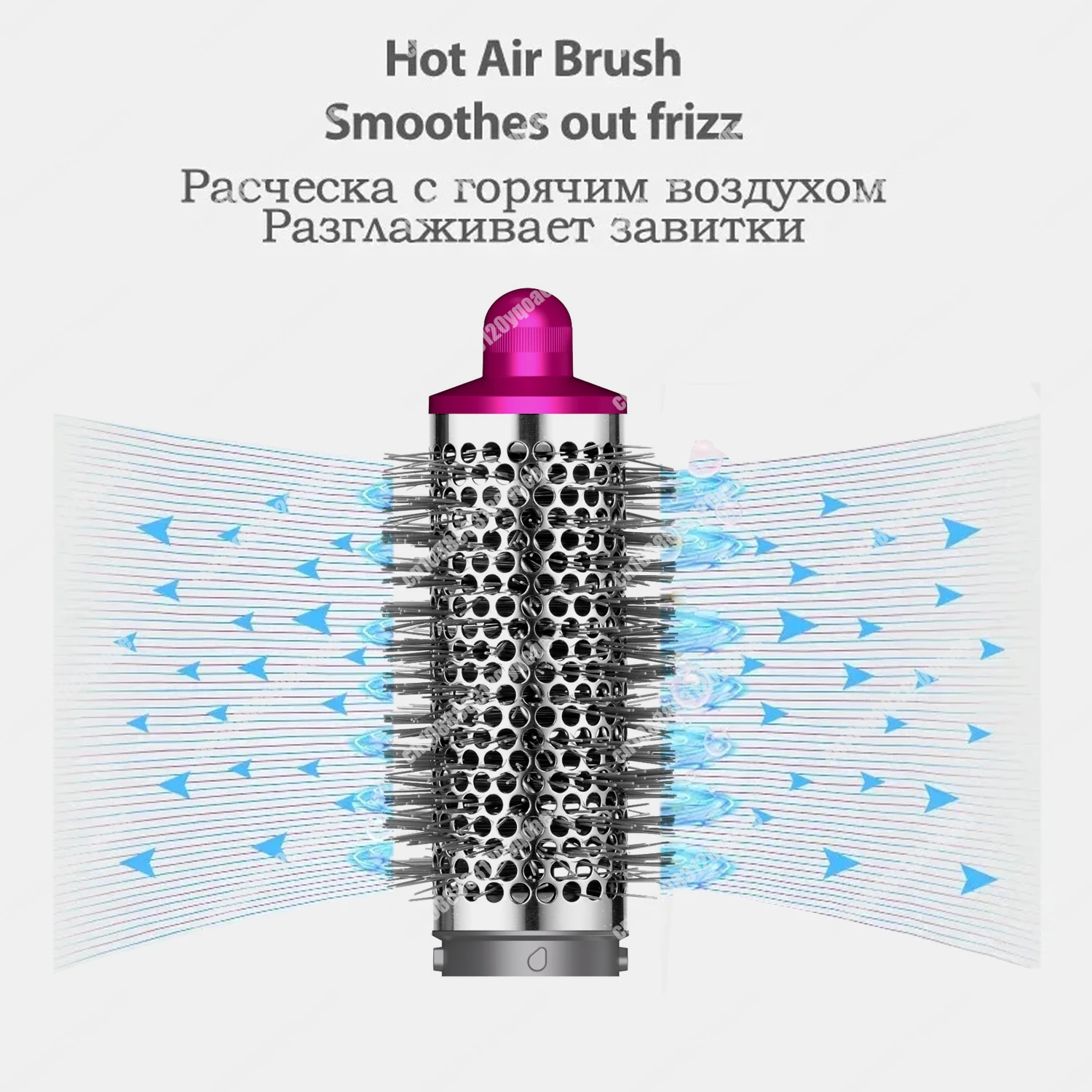 Hot Air Brush Auto-Curling 6 in1 Professional Multi Hair Styler Wrap Iron Straightener Hair Brush Curly Hair Dryer With Nozzles